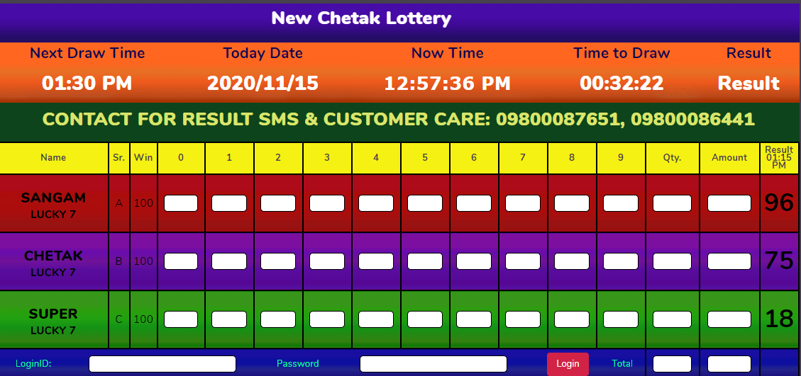 Chetak Lottery Results Online